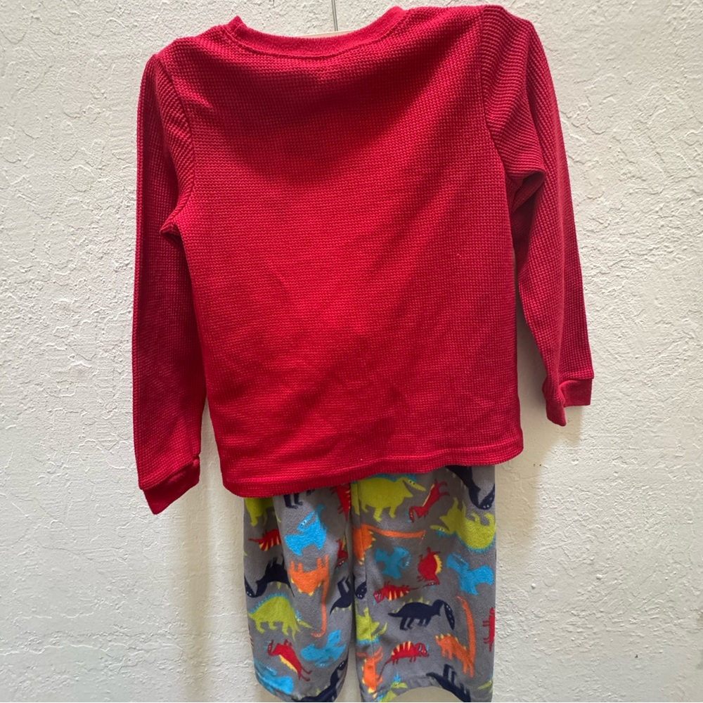 Carter's Red and Gray Dinosaur Pajama Set - Picture 3 of 11